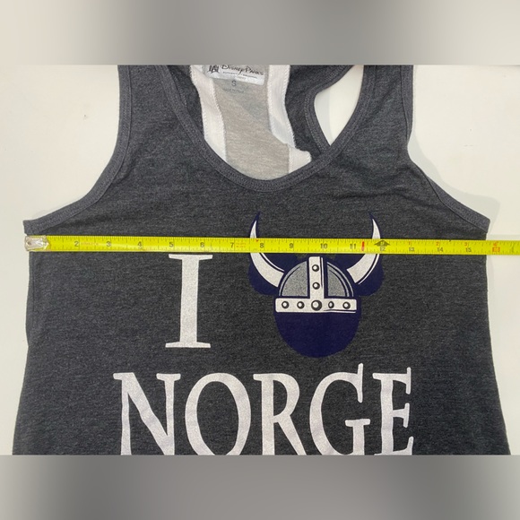 Disney Parks Epcot Norway Women’s Small Tank Top I Love Norge Mickey Mouse Gray - Picture 12 of 15